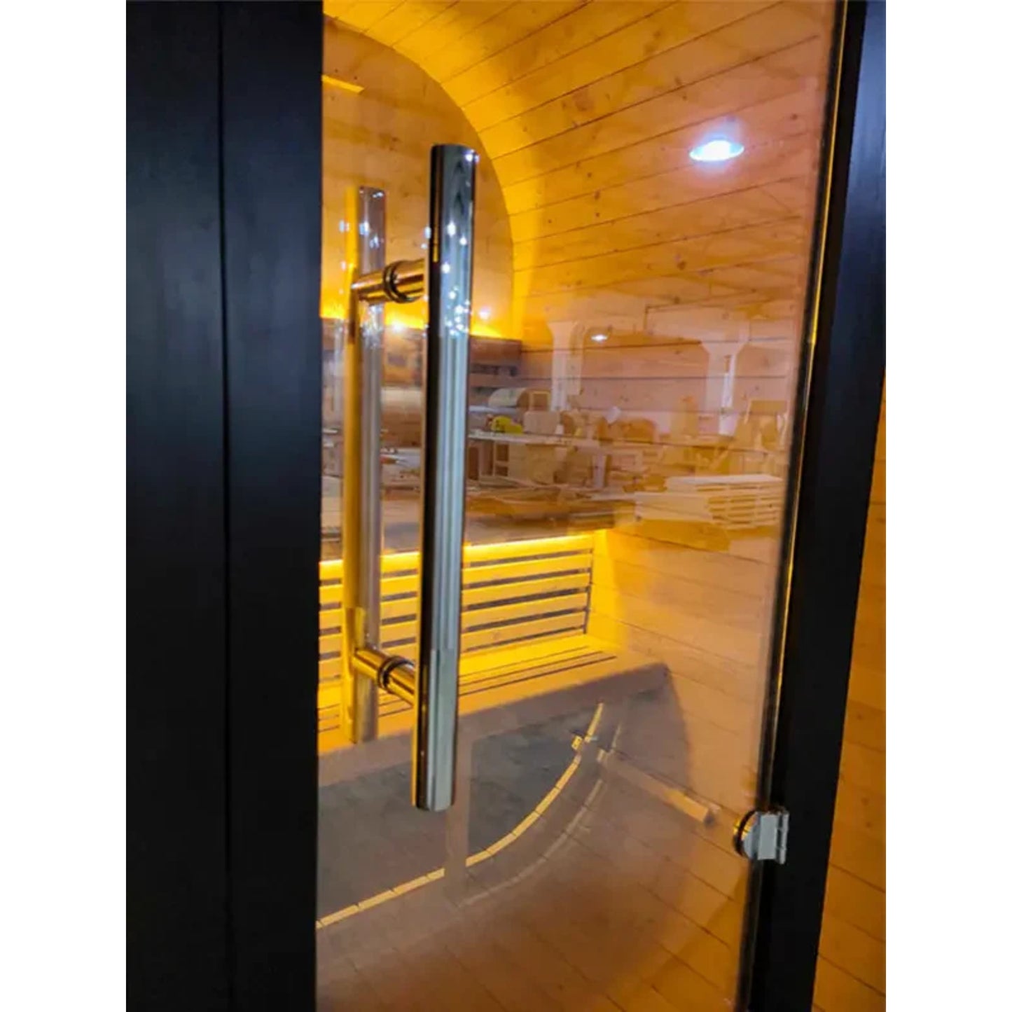 PureTherm | Nightfall Square 4–6 Outdoor Sauna (Thermo Spruce)