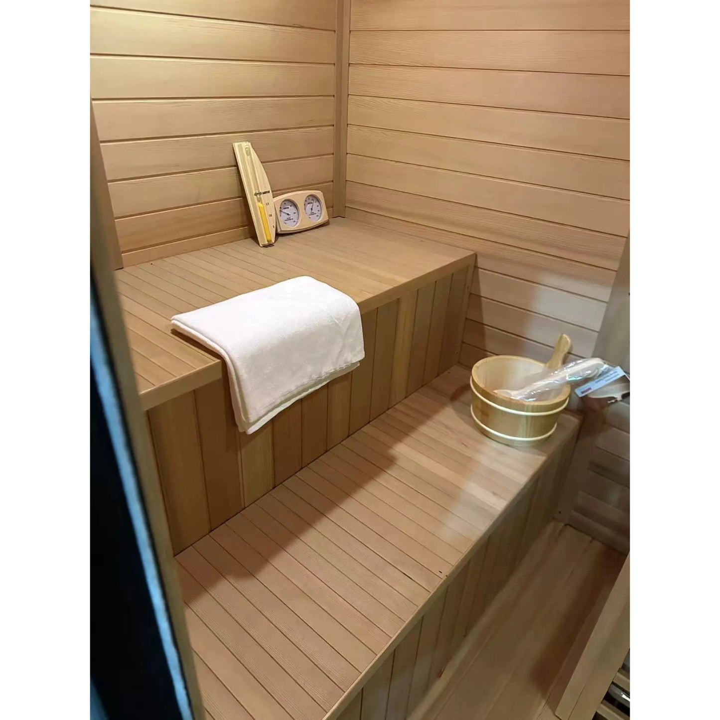 PureTherm | Glass-Front Square Outdoor Sauna | 6kW | 4–6 Person