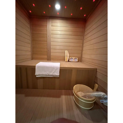 PureTherm | Glass-Front Square Outdoor Sauna | 6kW | 4–6 Person