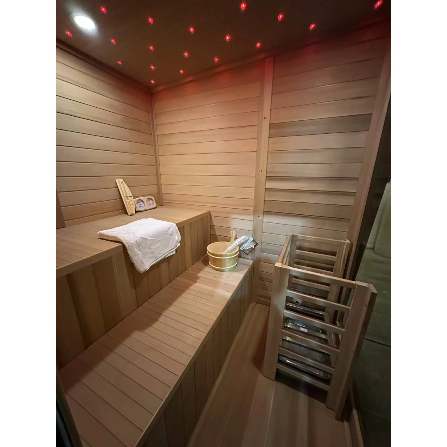 PureTherm | Glass-Front Square Outdoor Sauna | 6kW | 4–6 Person