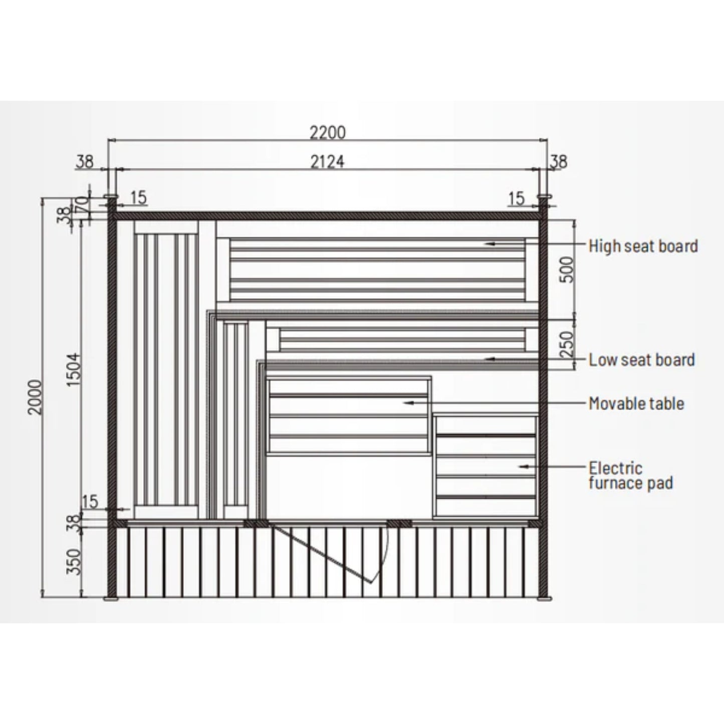 PureTherm | Nightfall Square 4–6 Outdoor Sauna (Thermo Spruce)