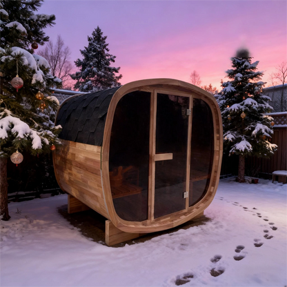 PureTherm | Northwood 4-Person Outdoor Cedar Steam Sauna (Tinted Glass)