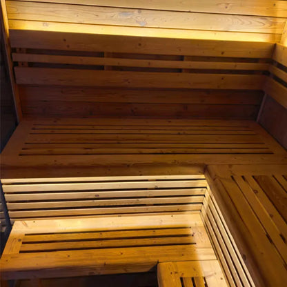 PureTherm | Nightfall Square 4–6 Outdoor Sauna (Thermo Spruce)