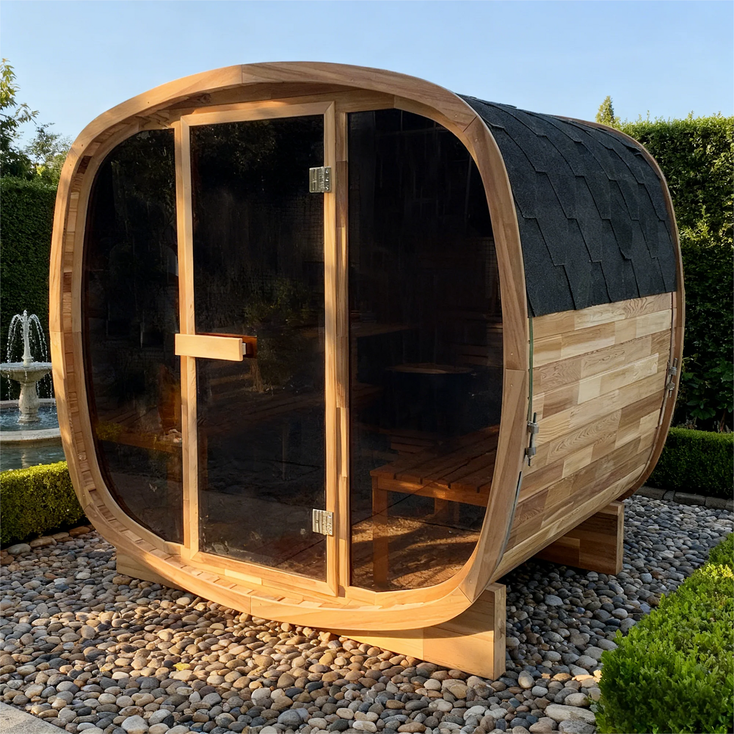 PureTherm | Northwood 4-Person Outdoor Cedar Steam Sauna (Tinted Glass)