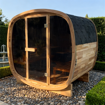 PureTherm | Northwood 4-Person Outdoor Cedar Steam Sauna (Tinted Glass)