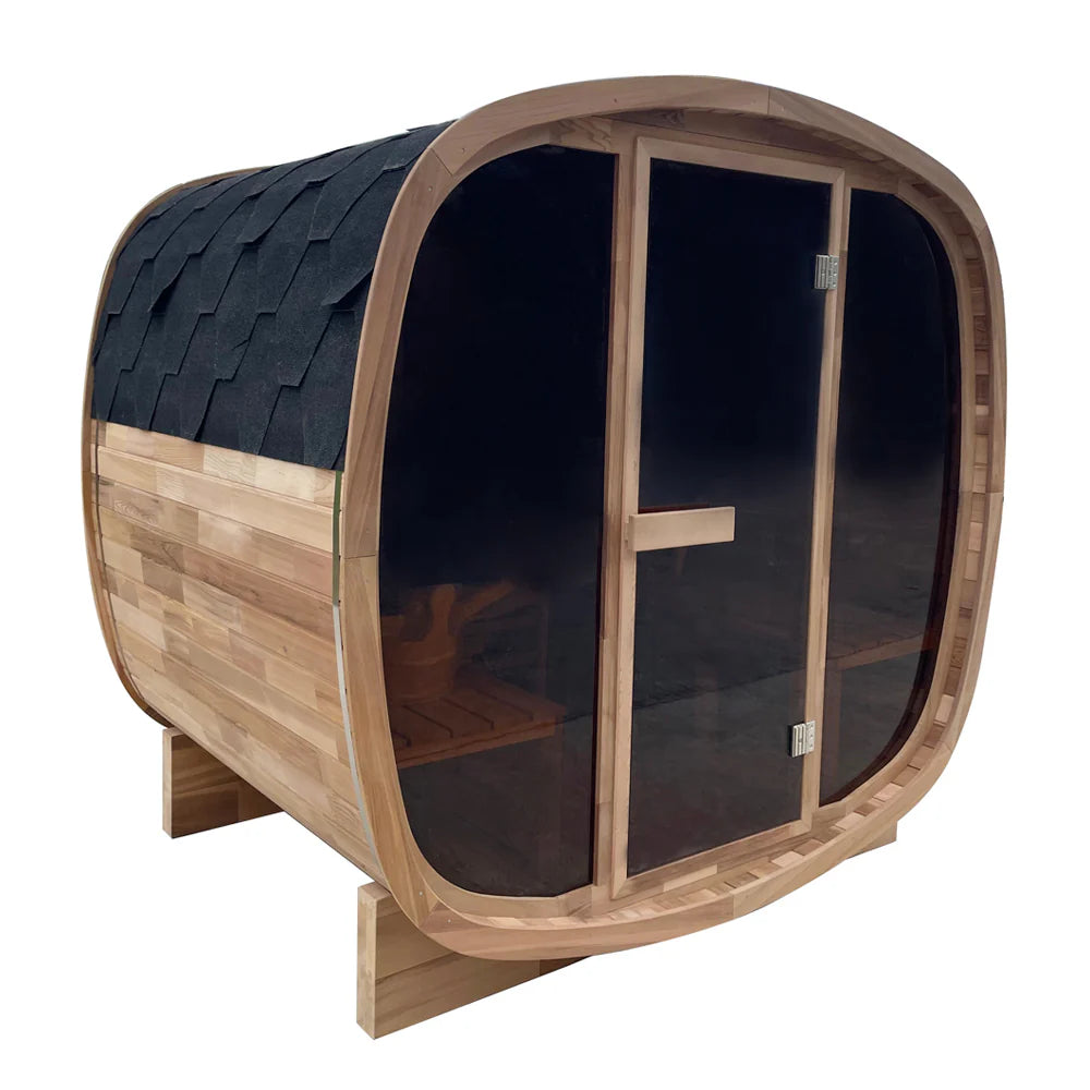 PureTherm | Northwood 4-Person Outdoor Cedar Steam Sauna (Tinted Glass)